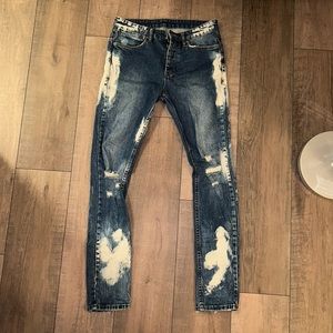 Ksubi Skinny Fit Bleached Jeans